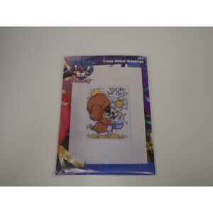 Vintage Sad Sam Honey Cross Stitch Greeting Card Kit Best Friend NIP